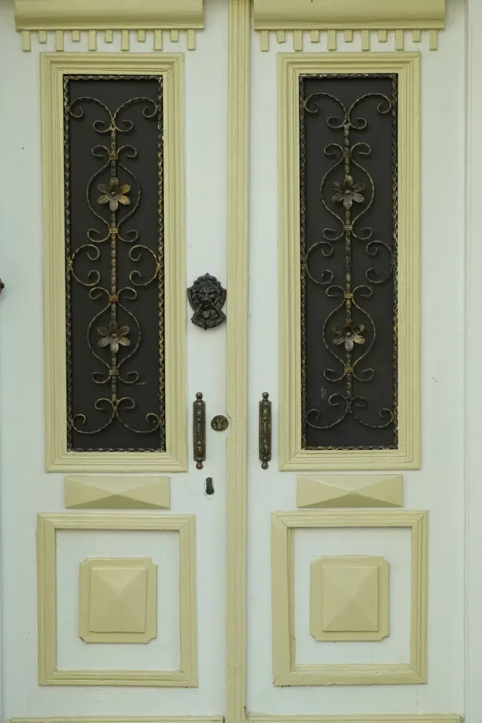 An Antique Doorknob on the Front Door 1