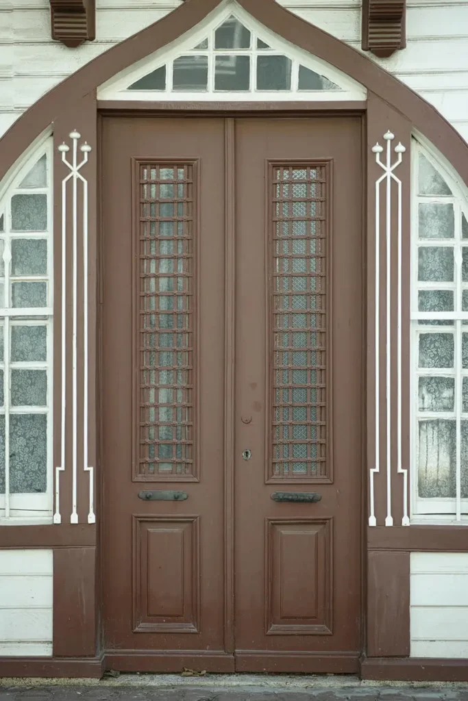 Burmese Teak Main Door Design